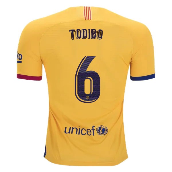 Camiseta Barcelona NO.6 Todibo Segunda equipación 2019-2020 Amarillo
